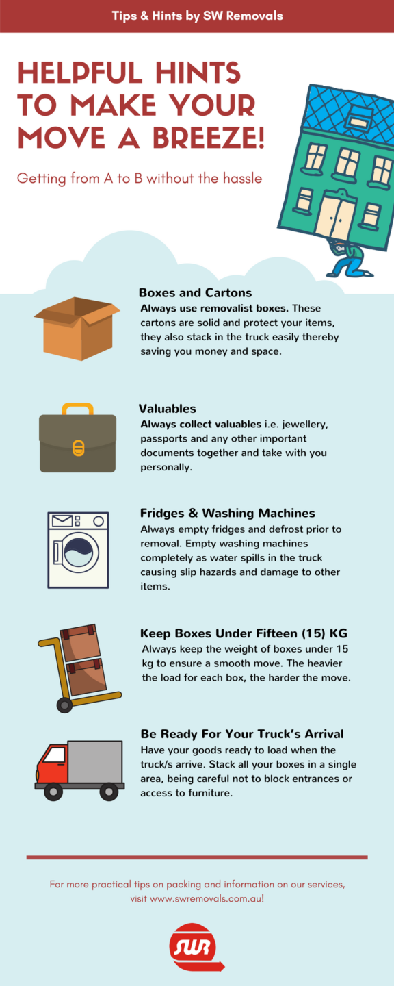 Tips for Moving South West Removals & Storage