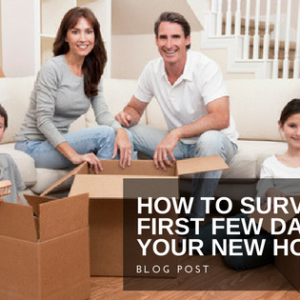 How to Survive the First Few Days in your New Home